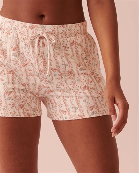 Recycled Fibers Shorts Pink Foliage La Vie En Rose