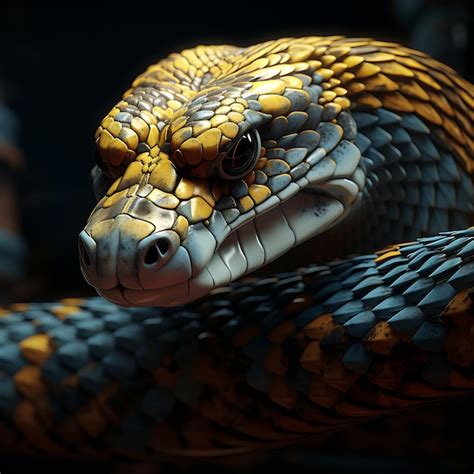 Premium Ai Image A Cobra Snake Art