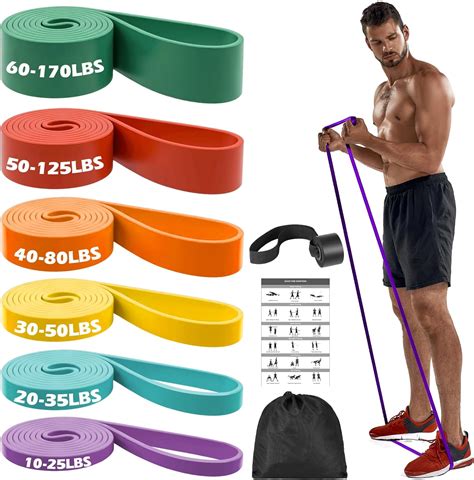 Zacro Resistance Bands 6 Resistance Levels Pull Up Assistance Bands