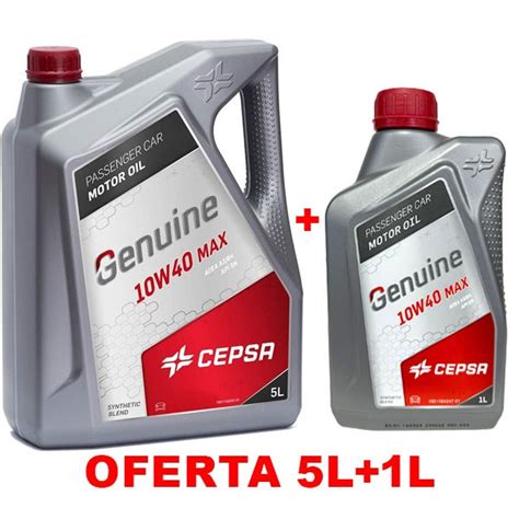 OFERTA 5 1L Aceite Cepsa Genuine 10w40 MAX