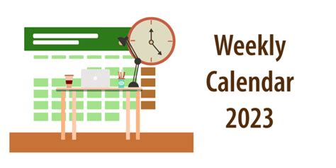 Free Weekly Calendar Excel Template for 2023