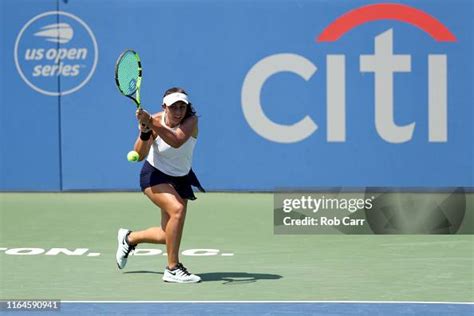 Maegan Manasse Returns A Shot To Cori Gauff During Qualifying For The