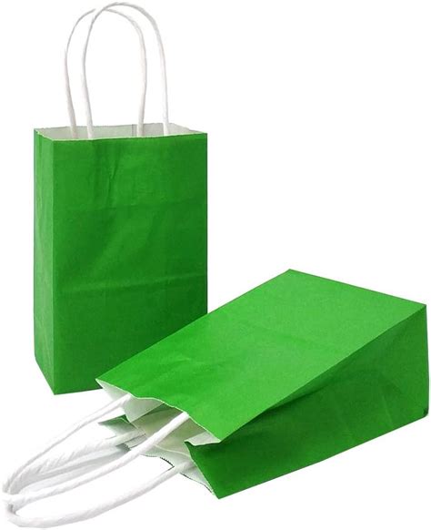 Amazon AZOWA Gift Bags Mini Small Kraft Paper Bags With Handles 4