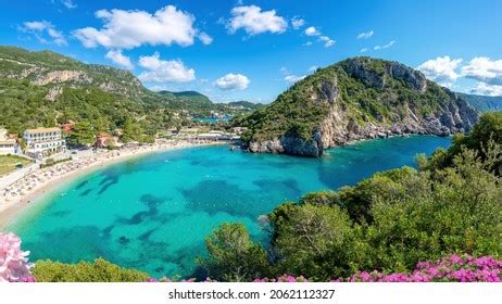 Aerial Drone View Famous Paleokastritsa Beach Stock Photo 2047969532 ...