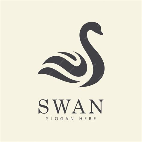 Premium Vector Swan Logo Vector Abstract Minimalist Logo Icon Swan