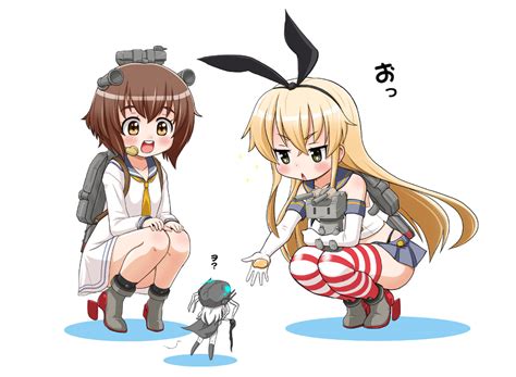 Anthropomorphism Black Eyes Blonde Hair Blush Boots Brown Hair Chibi Dress Elbow Gloves Food