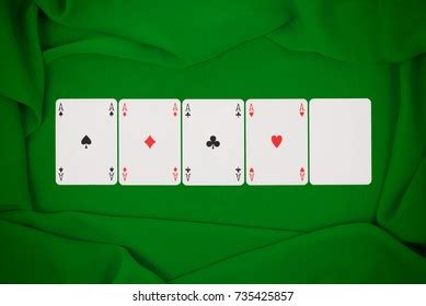 Poker Hands Three Kind Three Cards Stock Photo (Edit Now) 735423787