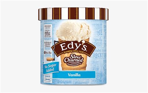 Vanilla Edy S No Sugar Added Vanilla Ice Cream Transparent Png