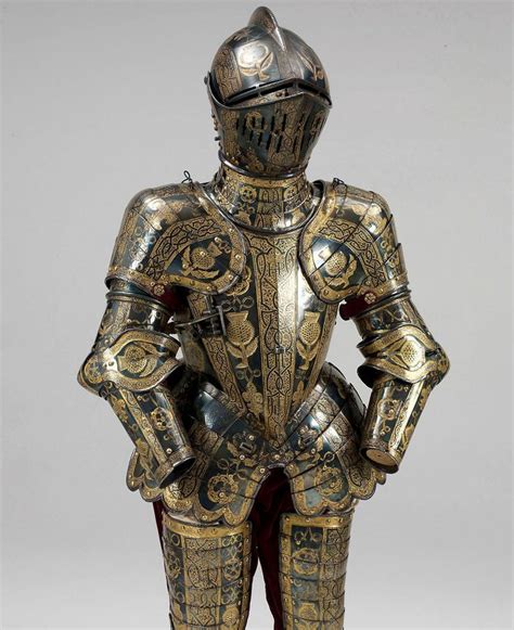 Gilded Suit Of Plate Armor Medieval Armor Armor Medieval Knight