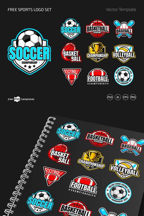 Free Sports Logo Template Vector (AI, EPS, PNG, PSD)