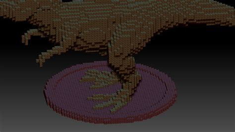 Voxel T Rex D Model Turbosquid