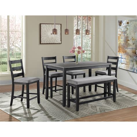 Elements International Martin Dmt3006cs 6 Piece Counter Height Dining