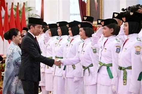 Ini Nama Dan Asal 76 Anggota Paskibra Yang Dikukuhkan Oleh Jokowi