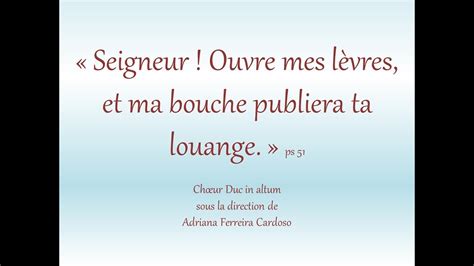 La fête de la musique avec le Choeur DUC IN ALTUM Seigneur ouvre mes