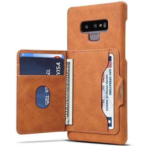 Vintage Flipwallet 3 Kort Samsung Galaxy Note 9 SM N960F Brun