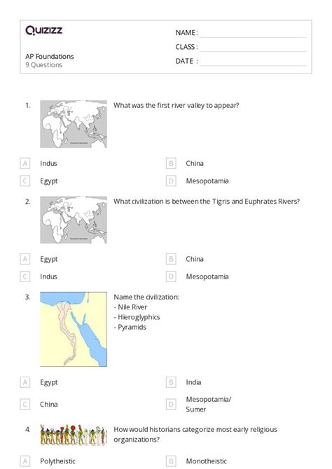 50 Early Mesopotamia Worksheets For 10th Year On Quizizz Free