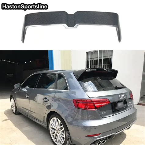 For Audi A3 8v 2013 2016 Carbon Fiber Rear Diffuser Lip Spoiler Only Sport Bumper S3 Rs3 Sline