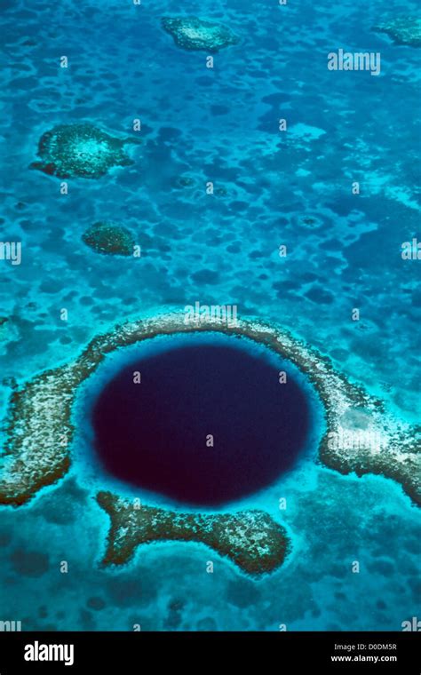 Aerial View of Belize's Famous Blue Hole Stock Photo - Alamy