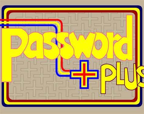 Password Plus Game Show Presentation Software For Windows Host Your Own Game Show Etsy