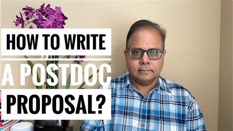 How To Write A Postdoctoral Research Proposal Youtube