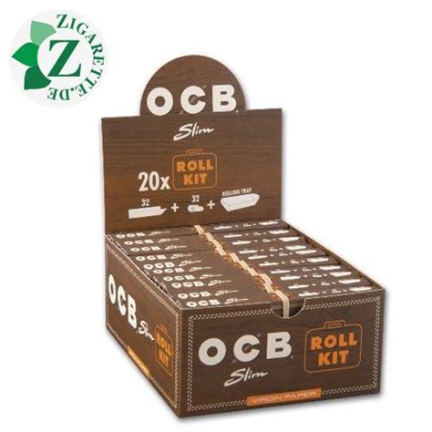 OCB Unbleached Slim Virgin Zigarettenpapier Rollkit Zigarettenpapier