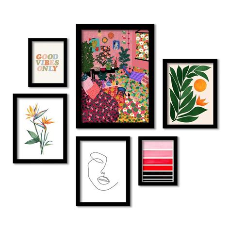 6 Piece Picture Frame Print Set Art Gallery Wall Gallery Wall Art