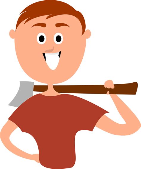 Woodcutter, illustration, vector on white background. 13813348 Vector ...