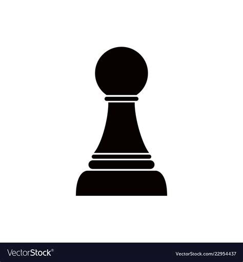 Silhouette Of A Pawn Chess Piece Royalty Free Vector Image