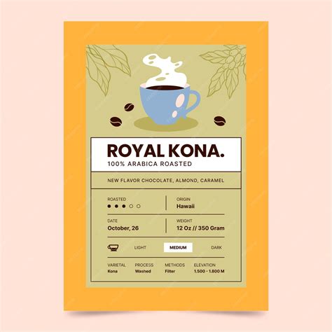 Free Vector | Hand drawn coffee label design template