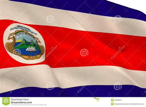 Costa Rica National Flag Stock Illustratie Illustration Of