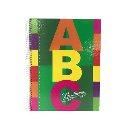 Cuaderno Escolar Espiralado Rivadavia ABC 21x27cm 100Hjs Rayado