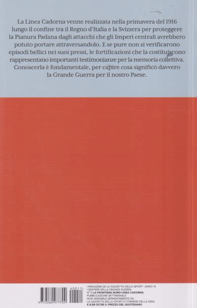 Collana I Sentieri Della Grande Guerra La Frontiera Nord Linea