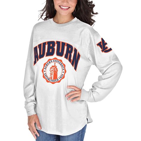 Auburn Tigers Womens White Edith Long Sleeve T Shirt