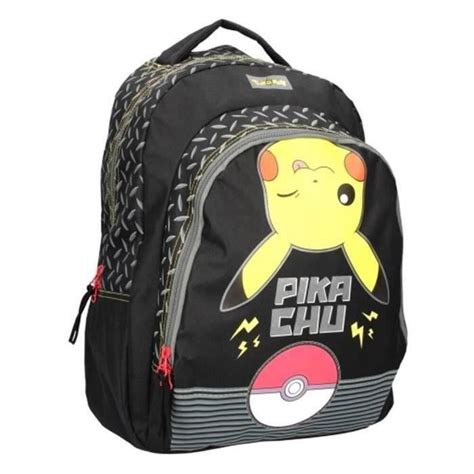 Grand Sac A Dos Pokemon Pikachu Cm Noir Cdiscount