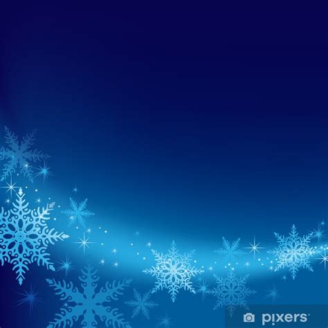 Adesivo Sfondo Blu Di Natale Pixers It