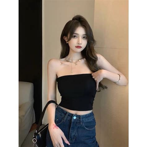 Áo Ống Croptop Thun Gân Áo Quây Bra Trơn Ôm Body Basic Sexy Shopee