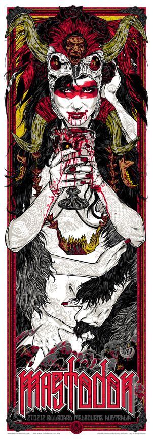 Mastodon Gig Poster By Rhys Cooper Music Artwork Band Posters