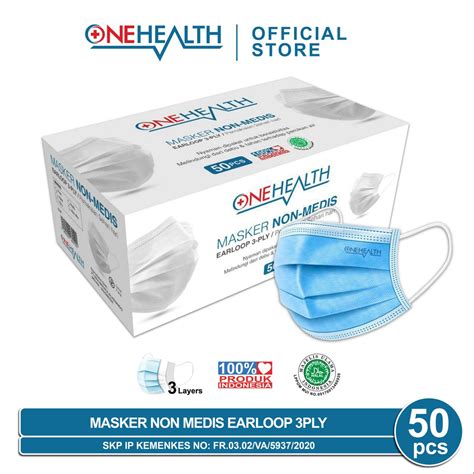 Jual Onehealth Masker Non Medis Earloop 3 PLY Shopee Indonesia