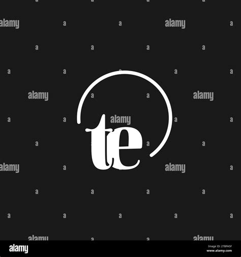 Te Logo Initials Monogram With Circular Lines Minimalist And Clean