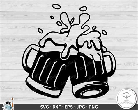 Bier Prost Svg Clip Art Geschnitten Datei Silhouette Dxf Eps Png