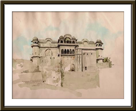 Haveli of Alwar Painting by Srinivasan Narayanan