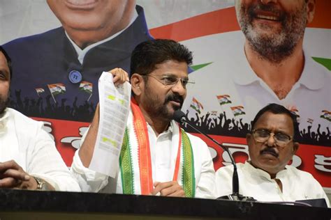 TPCC President Revanth Reddy Press Meet At Gandhi Bhavan On Tuesday