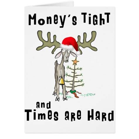 Funny Adult Christmas Card Times are Hard | Zazzle