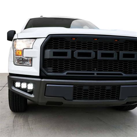 Raptor Style Replacement Black Led Front Grille For F150 2015 2017 Genssi