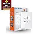 Interruptor Inteligente Touch 4 Botões ZigBee Nova Digital Amazon