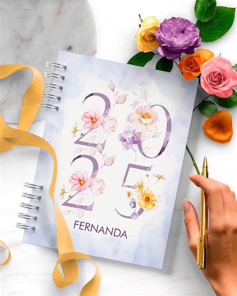 Agenda Dias Por P Gina Floral Encanto Arquivo Digital