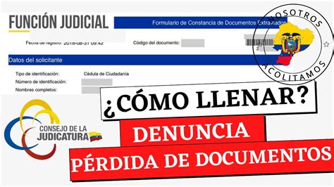 Tutorial C Mo Llenar La Denuncia De P Rdida De Documentos En