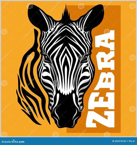 Zebra Mascot Logo Vector Illustration Download Stock Vector