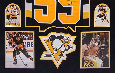 Jake Guentzel Autographed Framed Penguins Black Jersey - The Stadium Studio