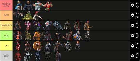 Tier List De Classe Habilidade Marvel Torneio De Campeões